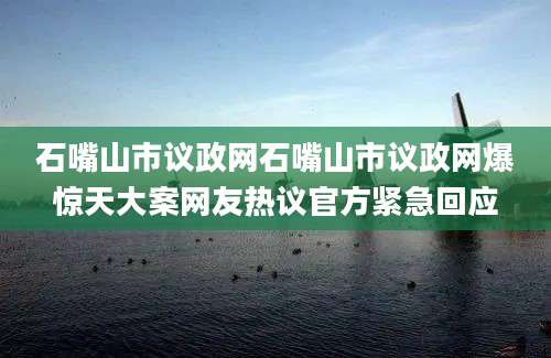 石嘴山市议政网石嘴山市议政网爆惊天大案网友热议官方紧急回应