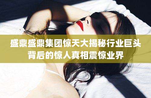 盛鼎盛鼎集团惊天大揭秘行业巨头背后的惊人真相震惊业界