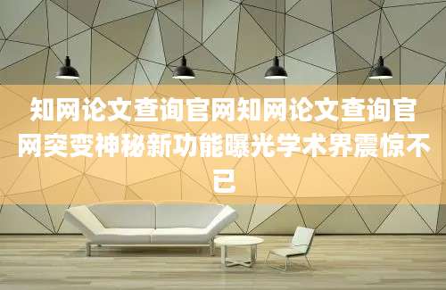 知网论文查询官网知网论文查询官网突变神秘新功能曝光学术界震惊不已