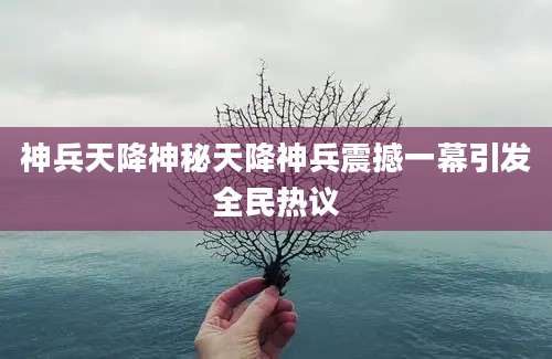 神兵天降神秘天降神兵震撼一幕引发全民热议