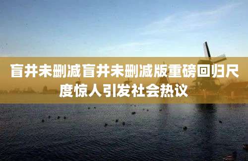 盲井未删减盲井未删减版重磅回归尺度惊人引发社会热议