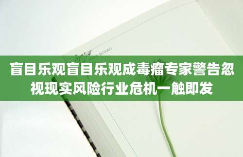 盲目乐观盲目乐观成毒瘤专家警告忽视现实风险行业危机一触即发