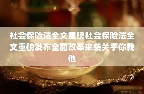 社会保险法全文重磅社会保险法全文重磅发布全面改革来袭关乎你我他