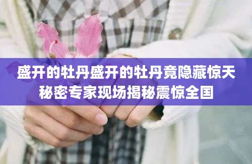 盛开的牡丹盛开的牡丹竟隐藏惊天秘密专家现场揭秘震惊全国