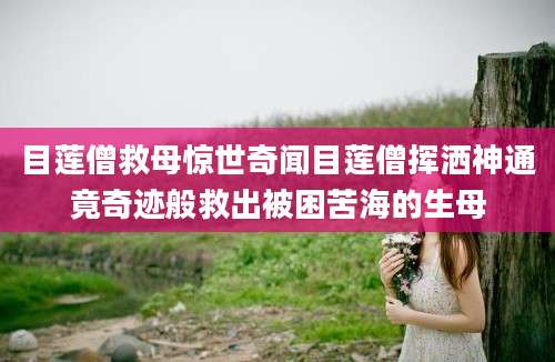 目莲僧救母惊世奇闻目莲僧挥洒神通竟奇迹般救出被困苦海的生母