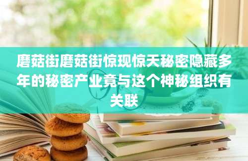磨菇街磨菇街惊现惊天秘密隐藏多年的秘密产业竟与这个神秘组织有关联
