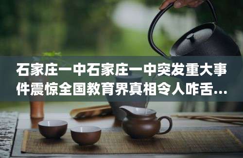石家庄一中石家庄一中突发重大事件震惊全国教育界真相令人咋舌...