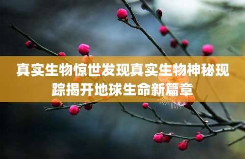 真实生物惊世发现真实生物神秘现踪揭开地球生命新篇章