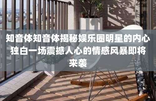 知音体知音体揭秘娱乐圈明星的内心独白一场震撼人心的情感风暴即将来袭