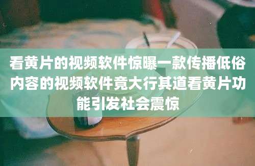 看黄片的视频软件惊曝一款传播低俗内容的视频软件竟大行其道看黄片功能引发社会震惊