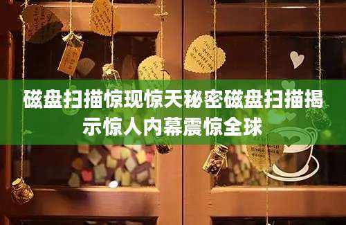 磁盘扫描惊现惊天秘密磁盘扫描揭示惊人内幕震惊全球