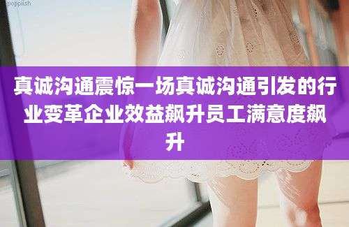 真诚沟通震惊一场真诚沟通引发的行业变革企业效益飙升员工满意度飙升