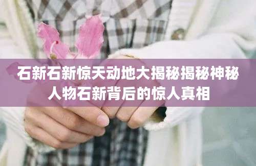 石新石新惊天动地大揭秘揭秘神秘人物石新背后的惊人真相