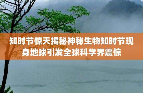 知时节惊天揭秘神秘生物知时节现身地球引发全球科学界震惊