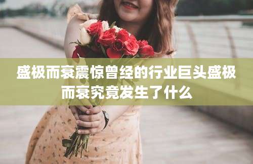 盛极而衰震惊曾经的行业巨头盛极而衰究竟发生了什么