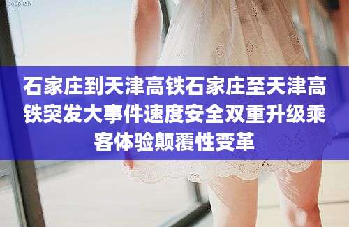 石家庄到天津高铁石家庄至天津高铁突发大事件速度安全双重升级乘客体验颠覆性变革