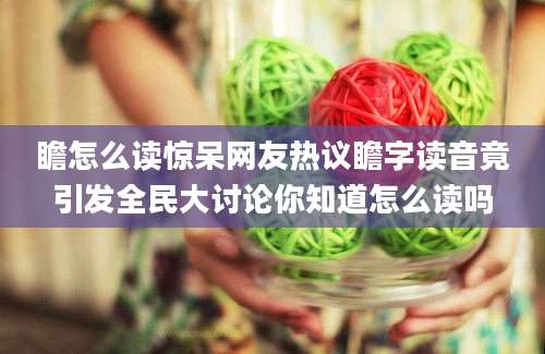 瞻怎么读惊呆网友热议瞻字读音竟引发全民大讨论你知道怎么读吗