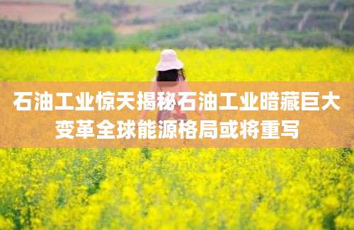 石油工业惊天揭秘石油工业暗藏巨大变革全球能源格局或将重写