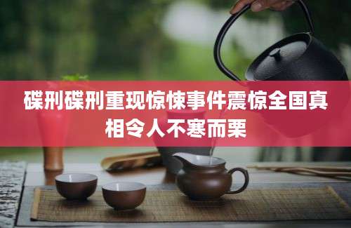 碟刑碟刑重现惊悚事件震惊全国真相令人不寒而栗