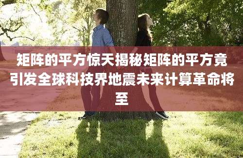 矩阵的平方惊天揭秘矩阵的平方竟引发全球科技界地震未来计算革命将至