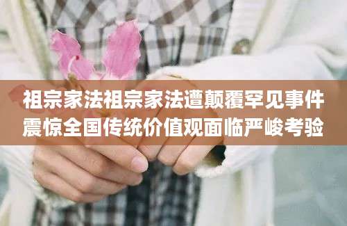祖宗家法祖宗家法遭颠覆罕见事件震惊全国传统价值观面临严峻考验