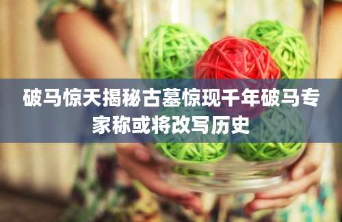 破马惊天揭秘古墓惊现千年破马专家称或将改写历史
