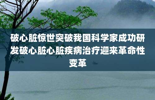 破心脏惊世突破我国科学家成功研发破心脏心脏疾病治疗迎来革命性变革