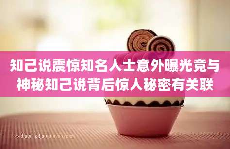 知己说震惊知名人士意外曝光竟与神秘知己说背后惊人秘密有关联