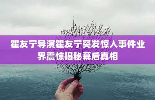 瞿友宁导演瞿友宁突发惊人事件业界震惊揭秘幕后真相