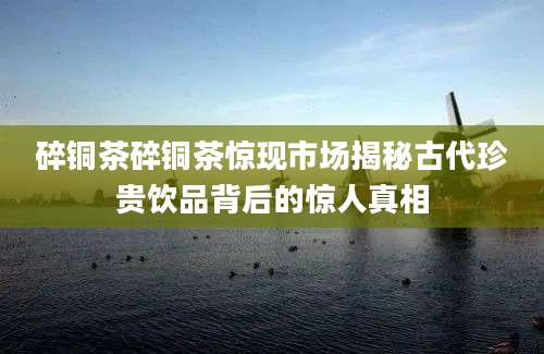 碎铜茶碎铜茶惊现市场揭秘古代珍贵饮品背后的惊人真相