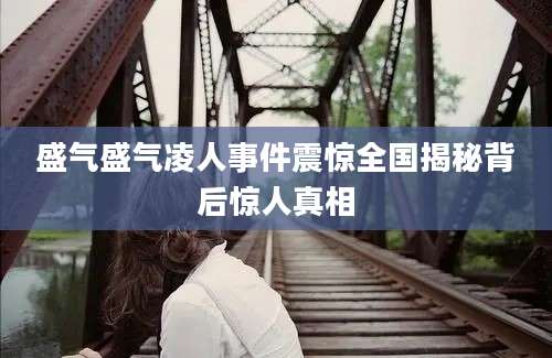 盛气盛气凌人事件震惊全国揭秘背后惊人真相