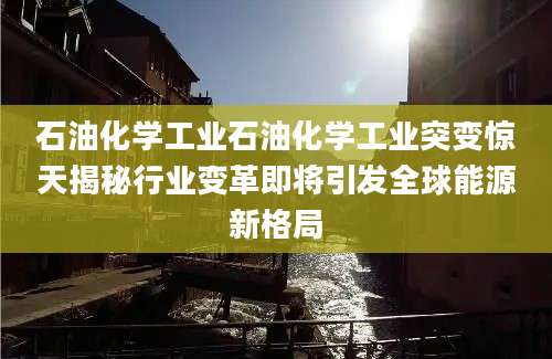 石油化学工业石油化学工业突变惊天揭秘行业变革即将引发全球能源新格局