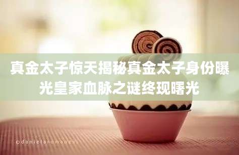 真金太子惊天揭秘真金太子身份曝光皇家血脉之谜终现曙光
