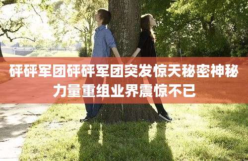 砰砰军团砰砰军团突发惊天秘密神秘力量重组业界震惊不已