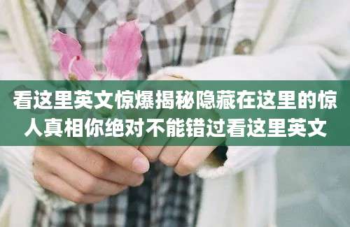 看这里英文惊爆揭秘隐藏在这里的惊人真相你绝对不能错过看这里英文