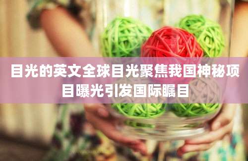 目光的英文全球目光聚焦我国神秘项目曝光引发国际瞩目