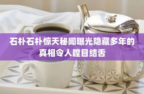 石朴石朴惊天秘闻曝光隐藏多年的真相令人瞠目结舌