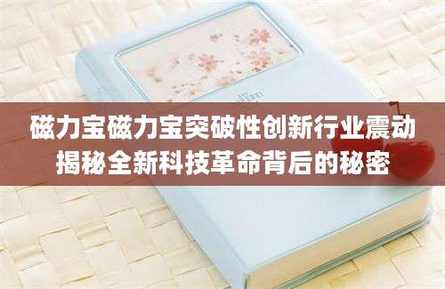 磁力宝磁力宝突破性创新行业震动揭秘全新科技革命背后的秘密