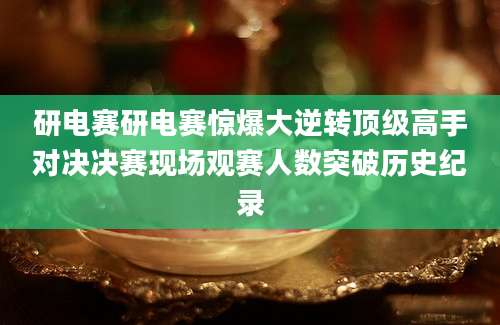 研电赛研电赛惊爆大逆转顶级高手对决决赛现场观赛人数突破历史纪录