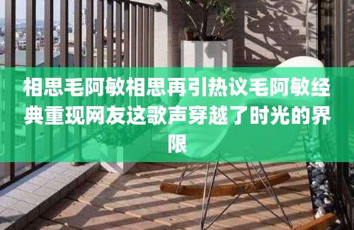 相思毛阿敏相思再引热议毛阿敏经典重现网友这歌声穿越了时光的界限