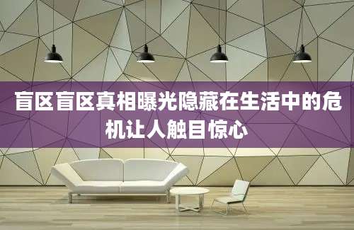 盲区盲区真相曝光隐藏在生活中的危机让人触目惊心