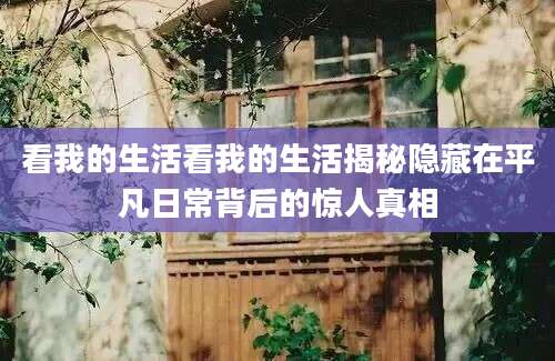 看我的生活看我的生活揭秘隐藏在平凡日常背后的惊人真相