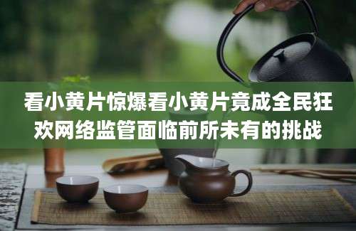 看小黄片惊爆看小黄片竟成全民狂欢网络监管面临前所未有的挑战