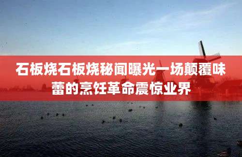 石板烧石板烧秘闻曝光一场颠覆味蕾的烹饪革命震惊业界